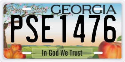 GA license plate PSE1476