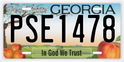 GA license plate PSE1478