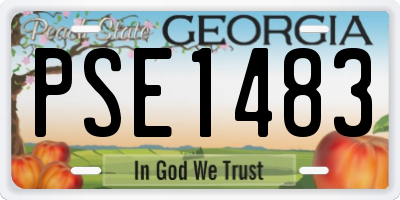 GA license plate PSE1483
