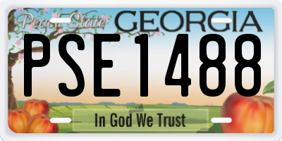 GA license plate PSE1488