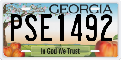 GA license plate PSE1492