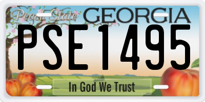 GA license plate PSE1495