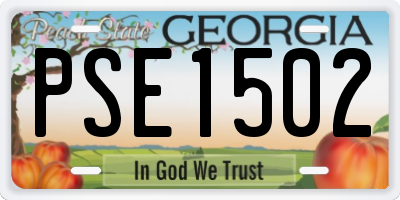 GA license plate PSE1502