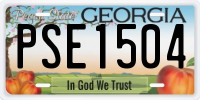 GA license plate PSE1504