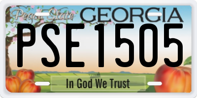 GA license plate PSE1505