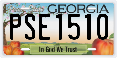 GA license plate PSE1510