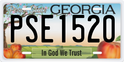 GA license plate PSE1520