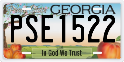 GA license plate PSE1522