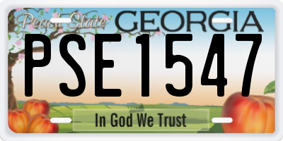GA license plate PSE1547
