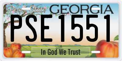 GA license plate PSE1551