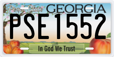 GA license plate PSE1552