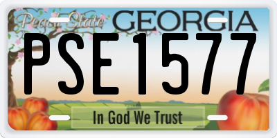 GA license plate PSE1577