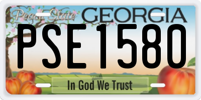 GA license plate PSE1580