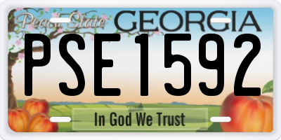 GA license plate PSE1592