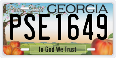 GA license plate PSE1649