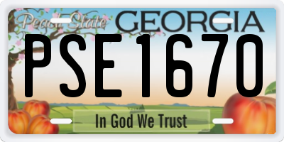 GA license plate PSE1670