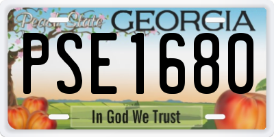 GA license plate PSE1680