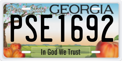 GA license plate PSE1692