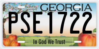 GA license plate PSE1722