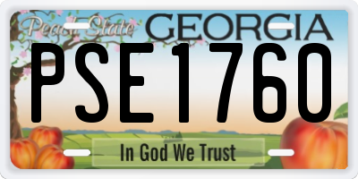 GA license plate PSE1760