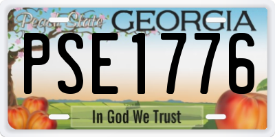 GA license plate PSE1776