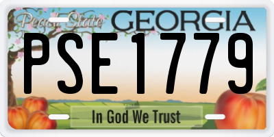 GA license plate PSE1779