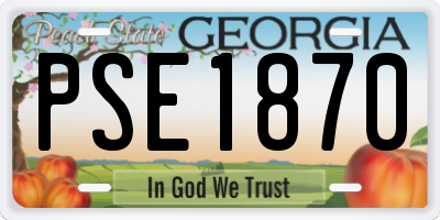 GA license plate PSE1870