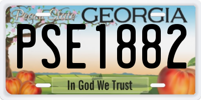GA license plate PSE1882