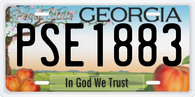 GA license plate PSE1883