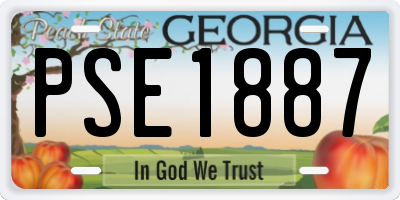 GA license plate PSE1887