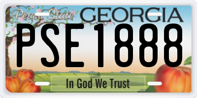 GA license plate PSE1888