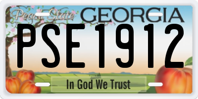 GA license plate PSE1912