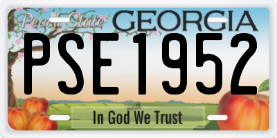 GA license plate PSE1952