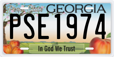 GA license plate PSE1974