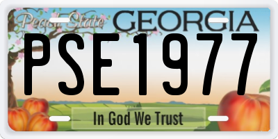 GA license plate PSE1977