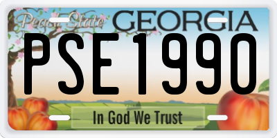 GA license plate PSE1990