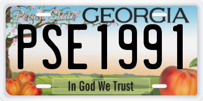 GA license plate PSE1991