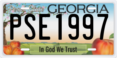 GA license plate PSE1997