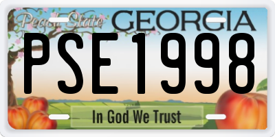 GA license plate PSE1998
