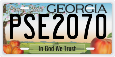 GA license plate PSE2070
