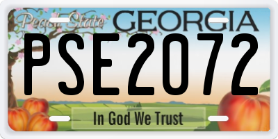 GA license plate PSE2072