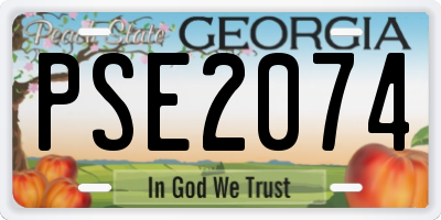 GA license plate PSE2074