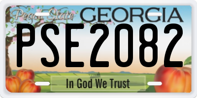 GA license plate PSE2082
