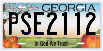 GA license plate PSE2112