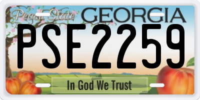 GA license plate PSE2259
