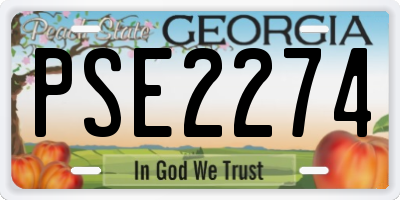 GA license plate PSE2274