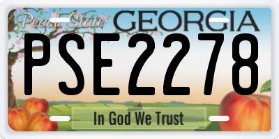 GA license plate PSE2278