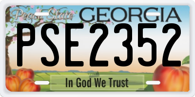 GA license plate PSE2352