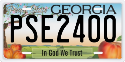 GA license plate PSE2400
