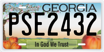 GA license plate PSE2432
